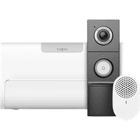 Koop TP-Link Tapo D235 Smart Battery & Wired Doorbell + H500 Smart HomeBase - 6151128449432
