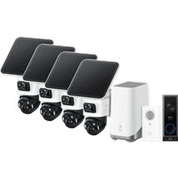 Koop EufyCam S4 4-Pack + HomeBase 3 + Video Doorbell E340 + Chime - 6151126616607
