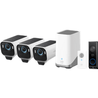 Koop EufyCam S3 Pro 3-Pack + Video Doorbell E340 + Chime - 6151121483488