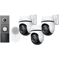 Koop TP-Link Tapo C530WS 3-Pack + D235 Smart Battery & Wired Doorbell - 6156414374399